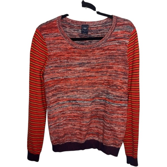 GAP Sweaters - NWOT GAP Cotton Marled Striped Sweater Size Medium